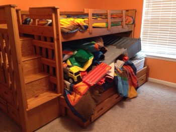 Told my son to clean his room