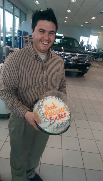 Most hated guy at work is leaving