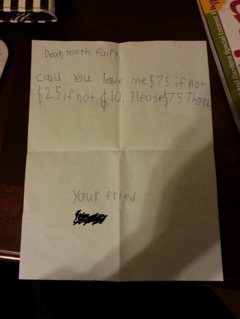 Negotiating with the tooth fairy