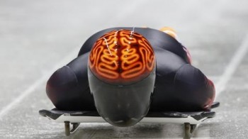 Canadian Skeleton Helmet at the 2014 Olympics