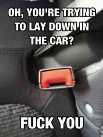 Laying Down In A Car