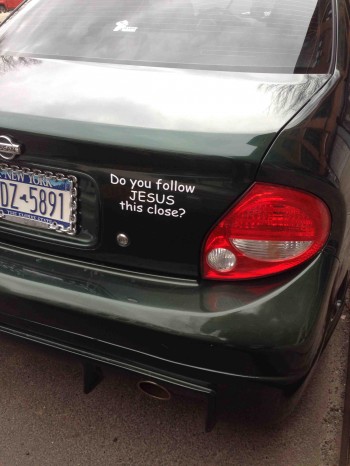 No.. because jesus doesn't do 45mph in the left lane.