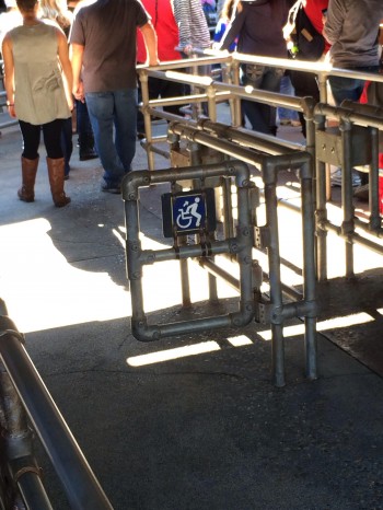 Waiting in line at Disneyland