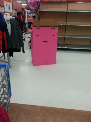 Wal-Mart stand is tired of valentines day