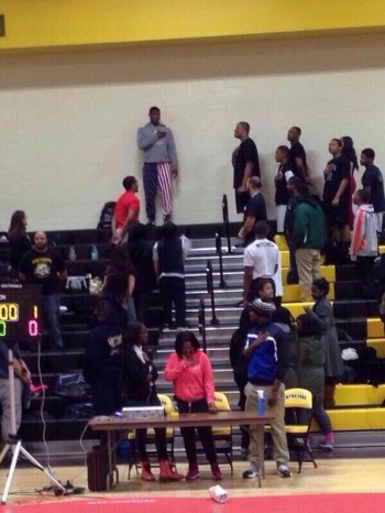 No flag at the game