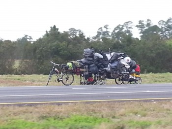 Bum powered trash train