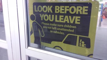 Sign at Walmart