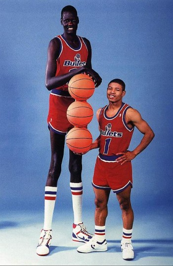 Muggsy Bogues and Manute Bol
