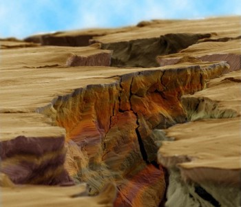 Closeup of Cracks in Rusted Steel