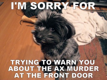 Barking at the delivery man