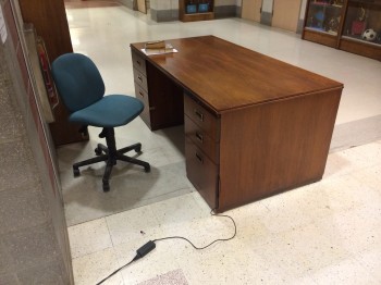 High school sometime has to leave his desk