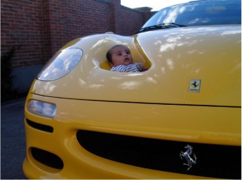 Ferrari has a built-in child seat