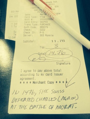 Receipt History Trivia