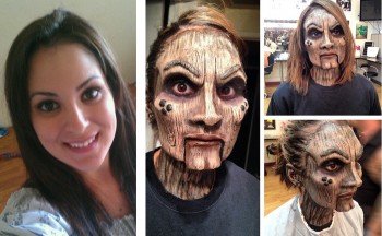 Wooden doll FX makeup