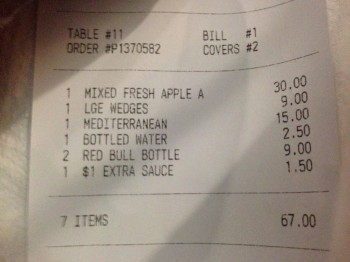 $1 Sauce: $1.50