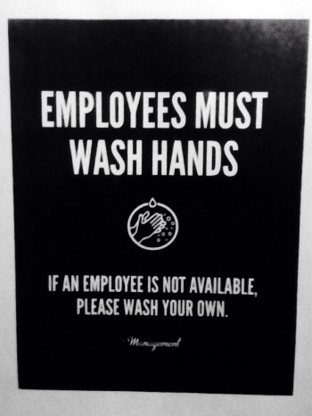 I Had to wash my own hands