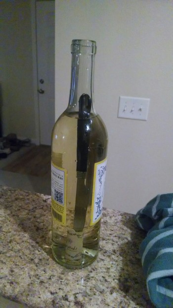 Doesn't matter. Got wine.