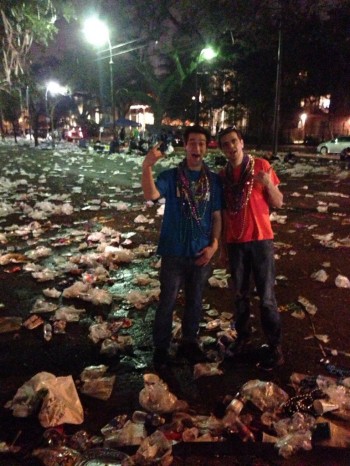 The streets after a madi gras parade