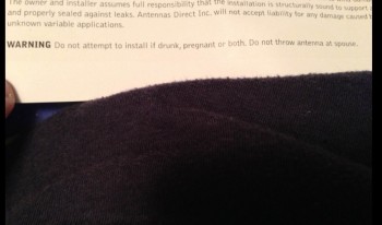 HDTV antenna instructions