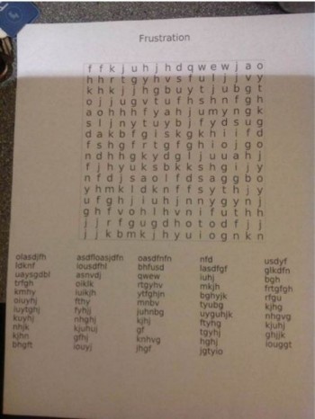 Frustration Wordsearch
