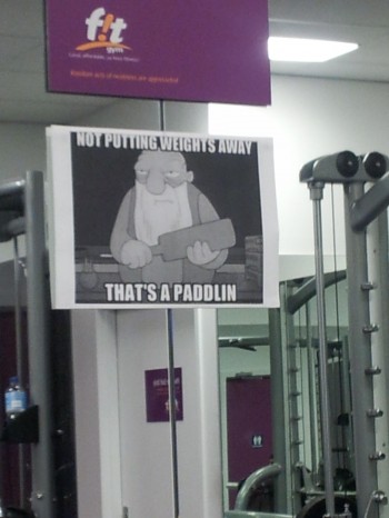 Not putting weights away