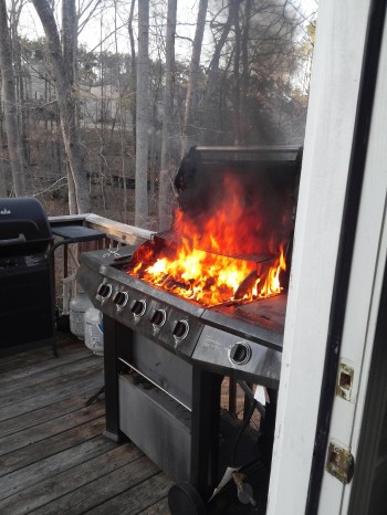 Grill looks hot, get the meat