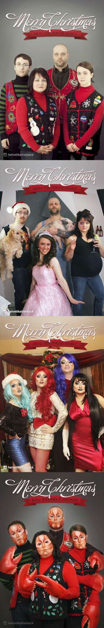 Four Years of Christmas Family Photos