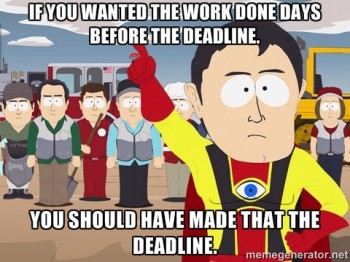 Deadlines
