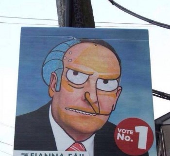 Modified election poster in Ireland