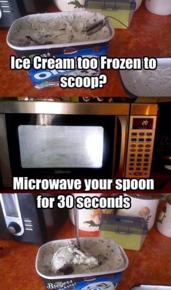 Ice cream too frozen?