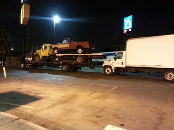 Truck towing a trucks