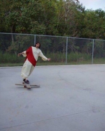Skateboarding Jesus