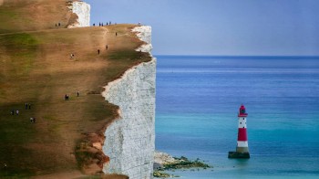 Cliffs and lighthouse