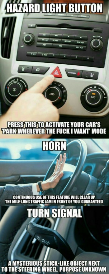Car feature guide for assholes