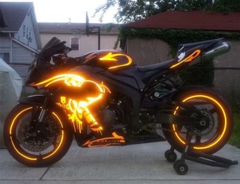 Glowing bike