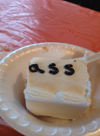 The best piece of cake at the Grad party