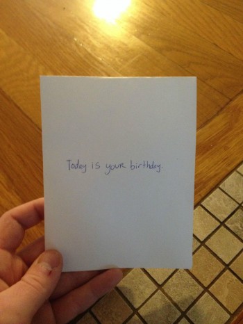 Coming up with birthday messages is hard