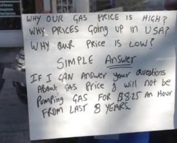 Gas station sign