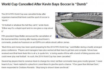 The World Cup has been cancelled