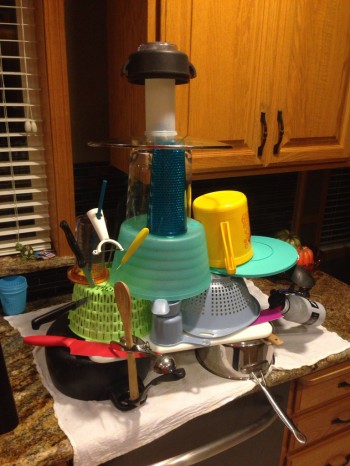 Letting the dishes dry