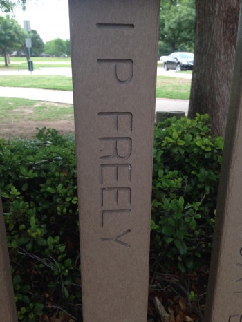 My city recently built a new park and people could pay to have their names put on the fence
