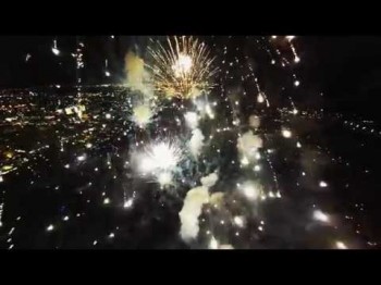Fireworks filmed with a drone