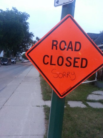 Construction Sign in Canada
