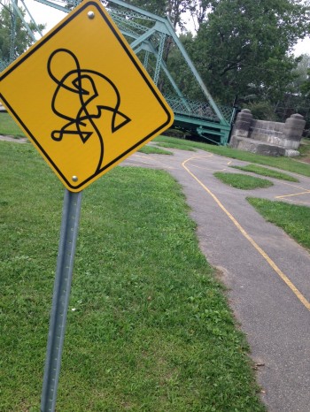 Drunk bike path