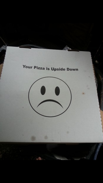 Bottom of the pizza box