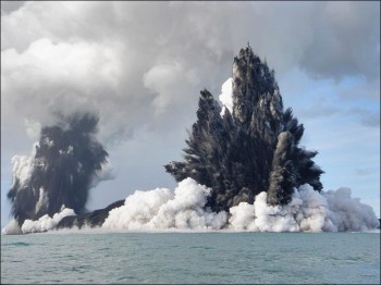 Tonga Volcano Erupts