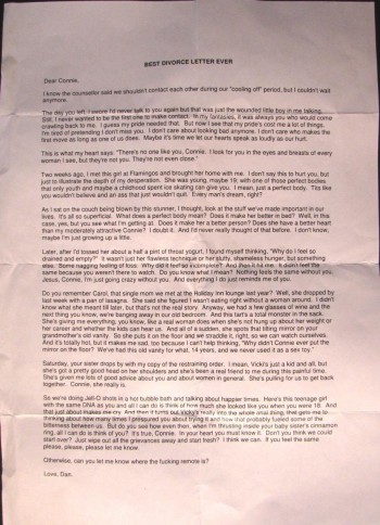 Divorce Letter