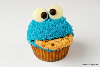 Cookie Monster Cupcake