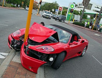 Ferrari Crash