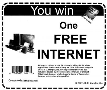 One Free Internet Coupon